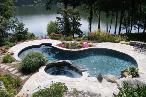 Lakeside Inground Gunite Swimming Pool Construction