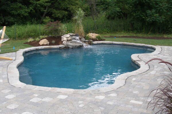 Simple Backyard Swimming Pool Installation