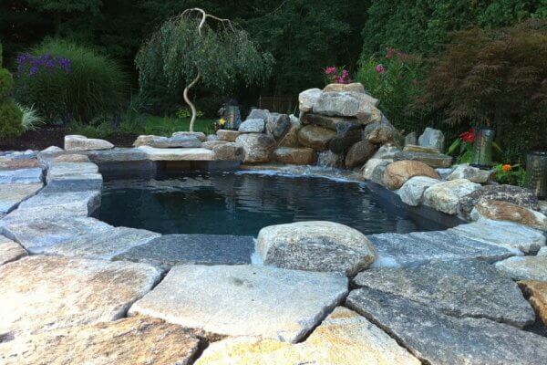 Custom Rock Finish Inground Swimming Pool