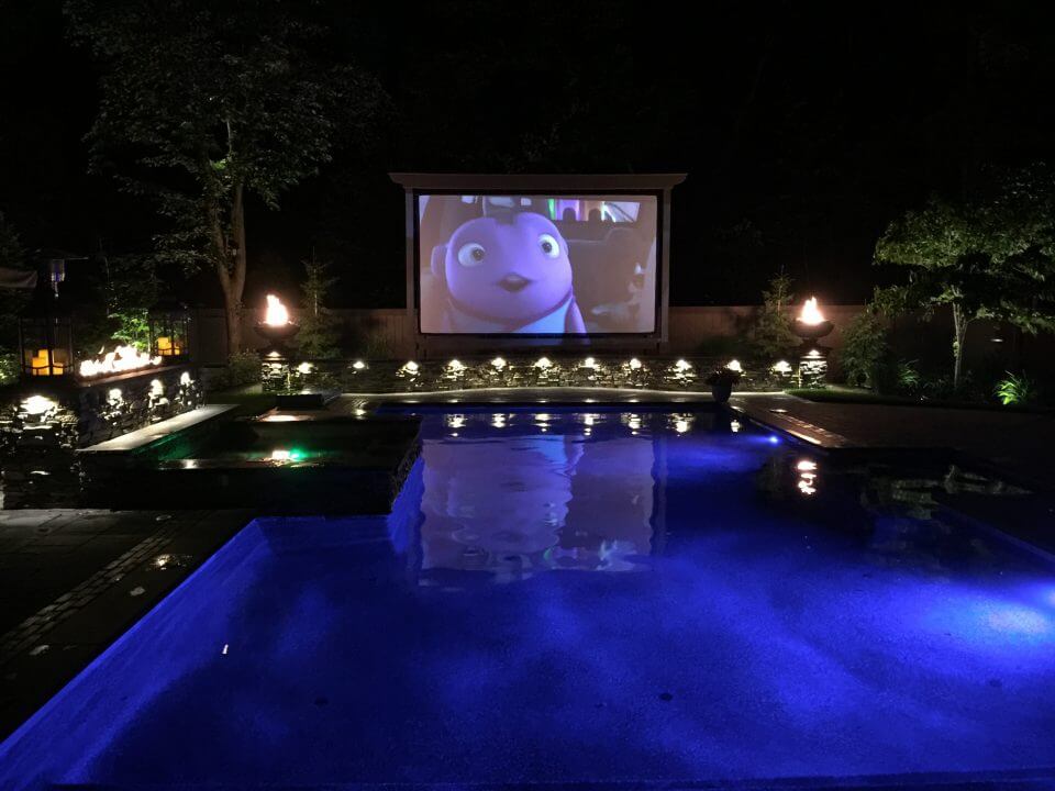 Gunite Swimming Pool at Movie Night