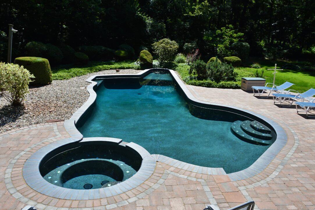 free form inground gunite pool