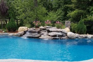 Inground Gunite Swimming Pool Water Fountain