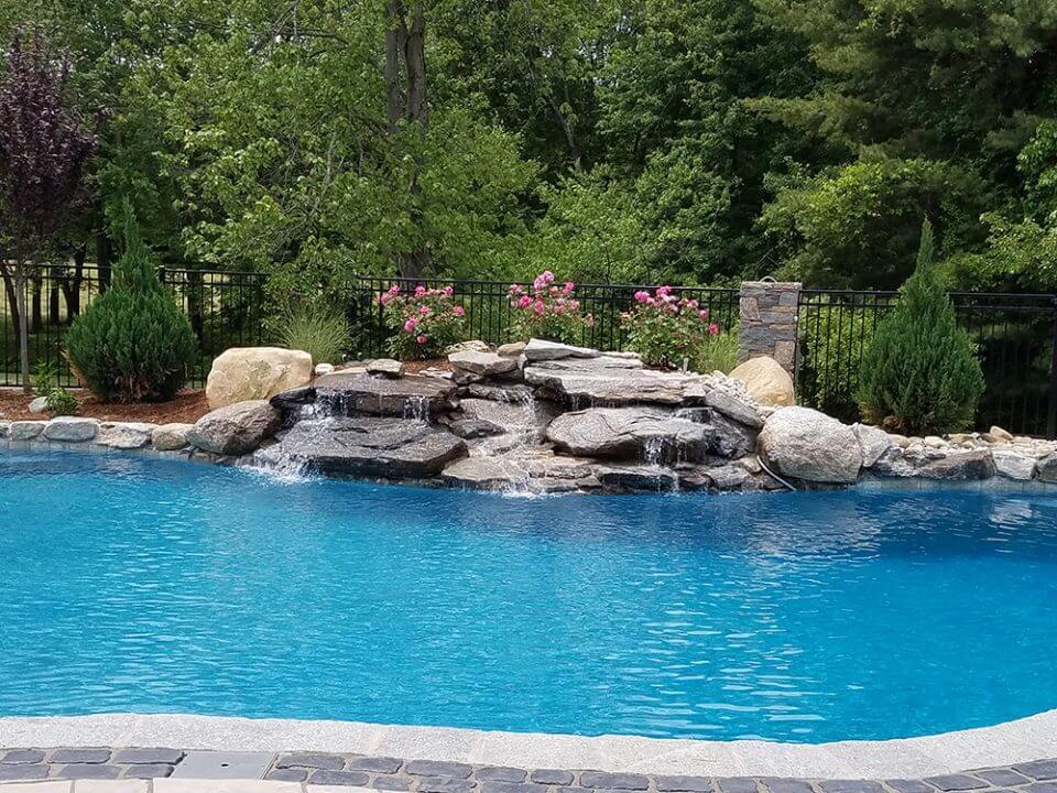 Inground Gunite Swimming Pool Water Fountain