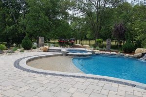 Self Cleaning Inground Swimming Pool with Spa