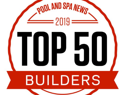 Aqua Pool & Patio gunite swimming pool construction in Connecticut showing top 50 badge