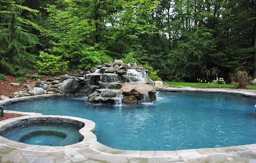 table & baja step - Swimming pool designs, Gunite swimming pool, Pool