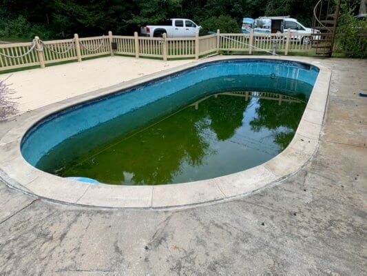 Inground Gunite Pool Before