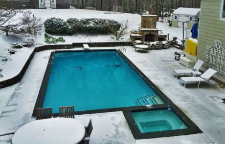 Aqua Pool with snow