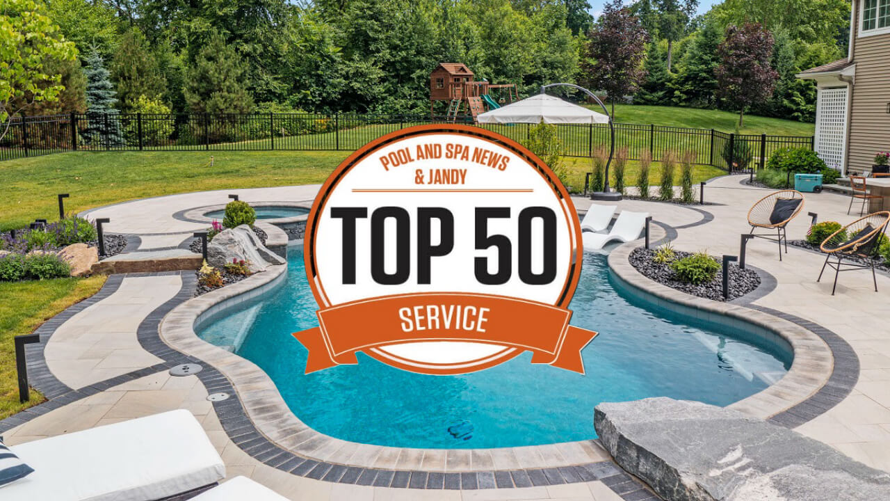 Top 50 service in front of pool
