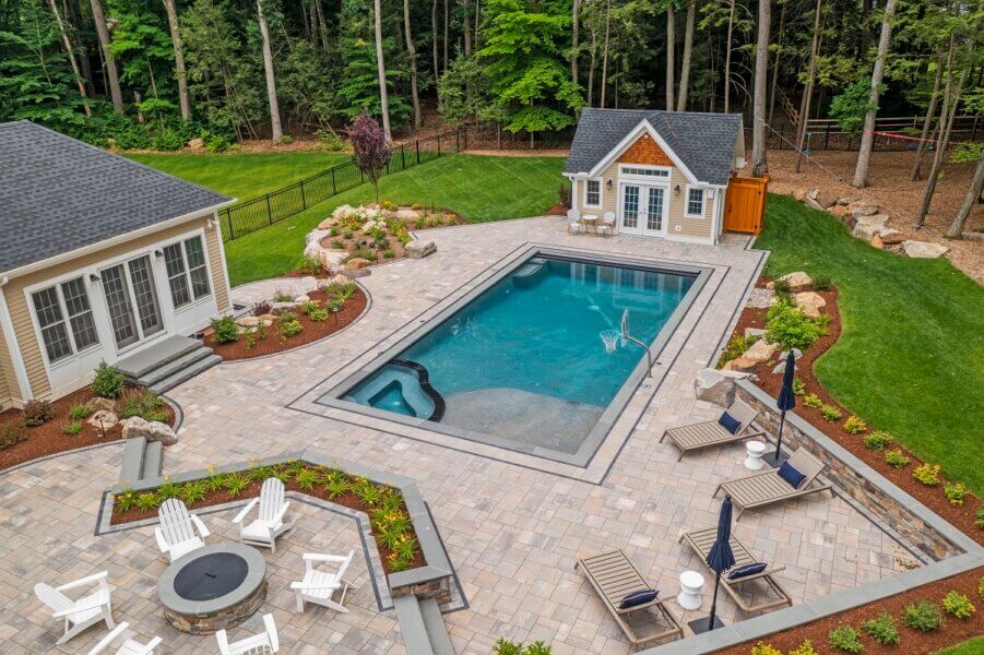 Simsbury CT Rectangular Pool Clarke Landscapes (6)