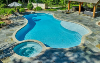 free form swimming pool in Connecticut